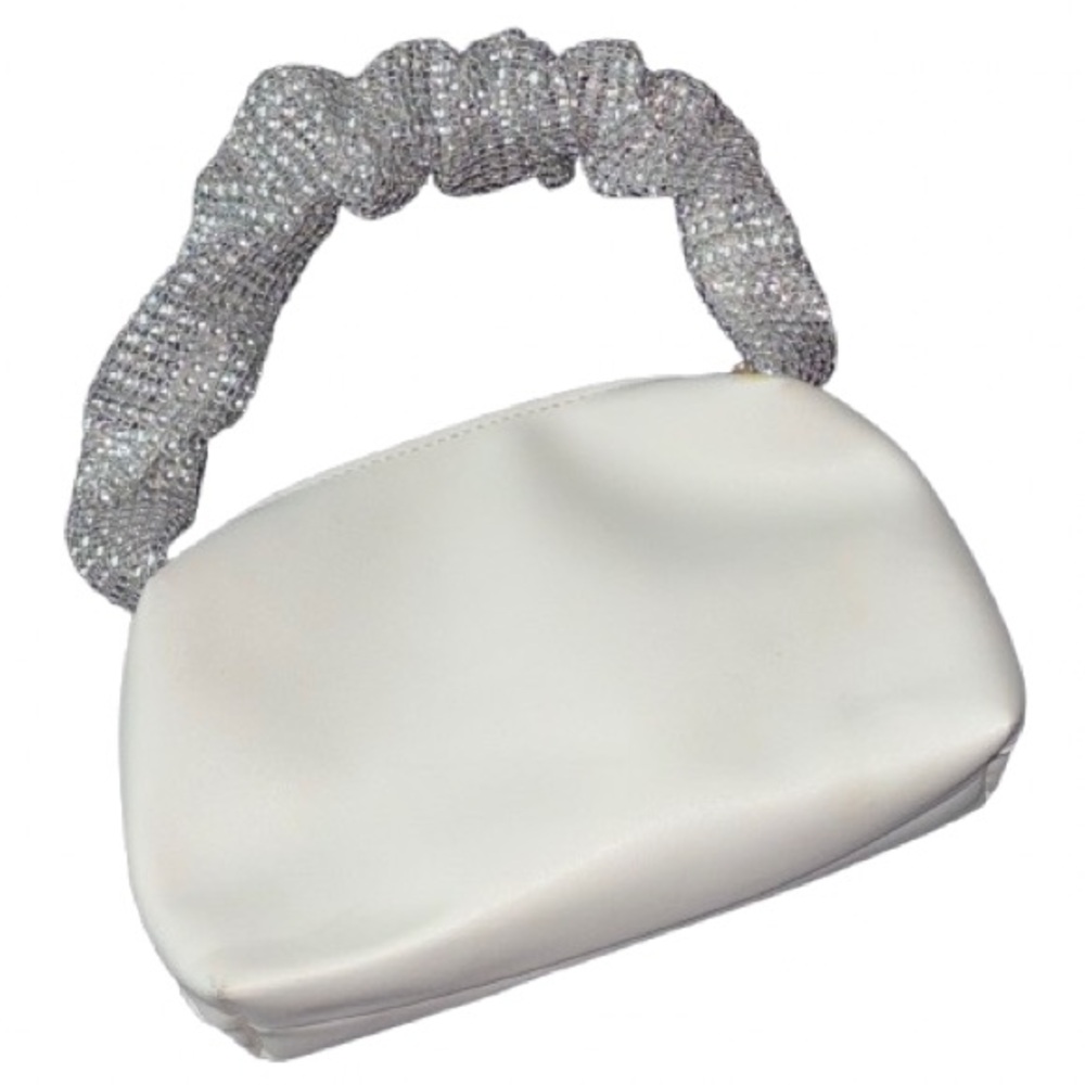 White Rhinestone Sparkle Bag – Chic Square Evening Purse